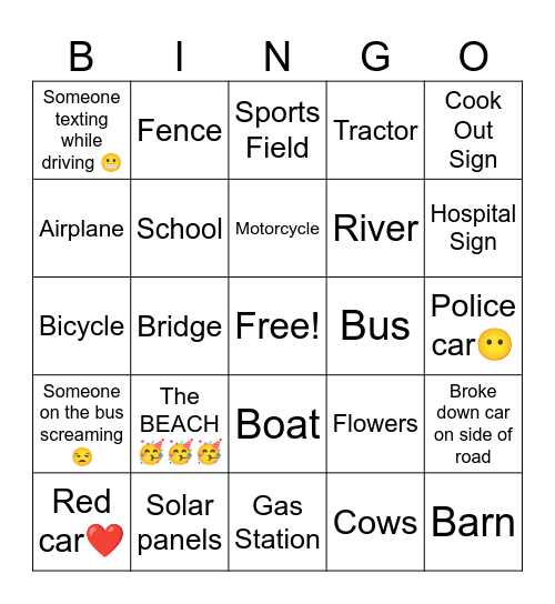 Beach Bingo!🤪 Bingo Card