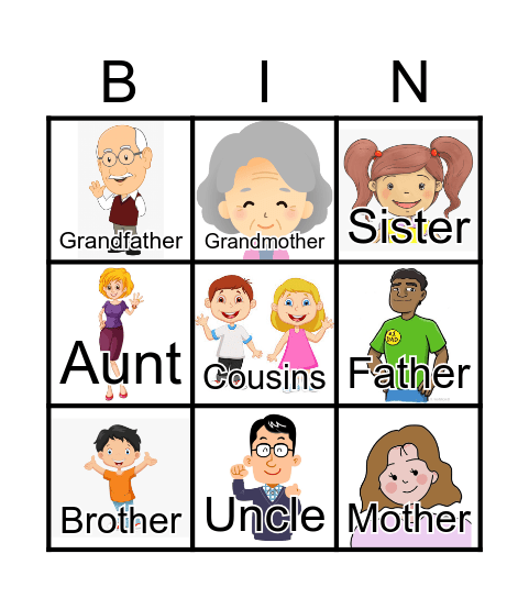 FAMILY Bingo Card