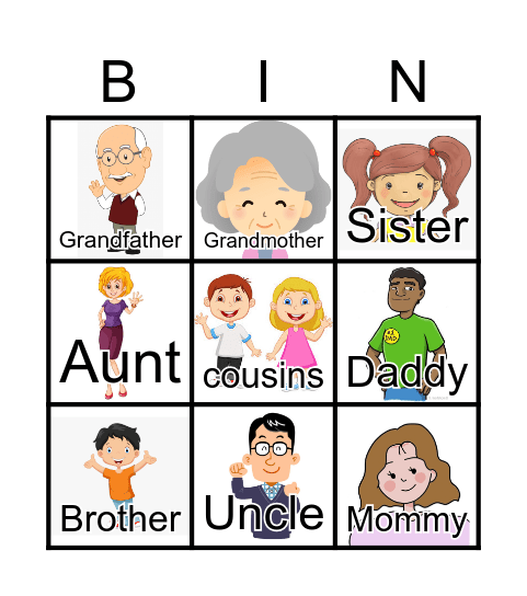 FAMILY Bingo Card
