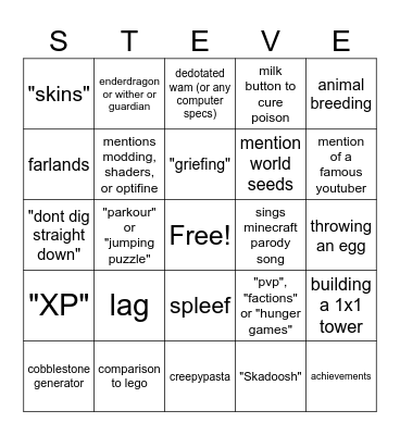 Jack Black Says Bingo Card