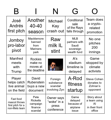 Tipping Pitches 2025 Season Preview Bingo Card