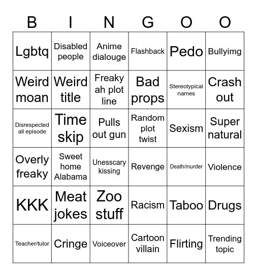 TT Bingo Card