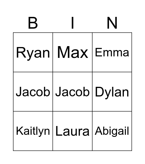 The Quarry Bingo Card