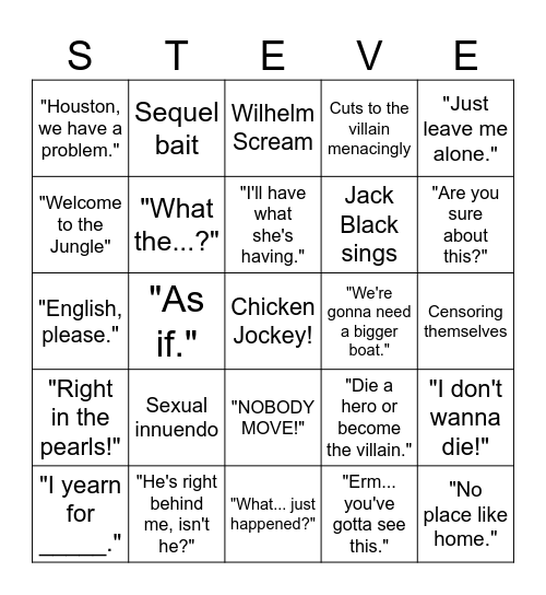 Minecraft Bingo Card