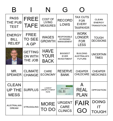 Budget Bingo 2025 Bingo Card