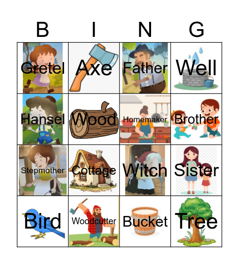 Hansel and Gretel Bingo Card
