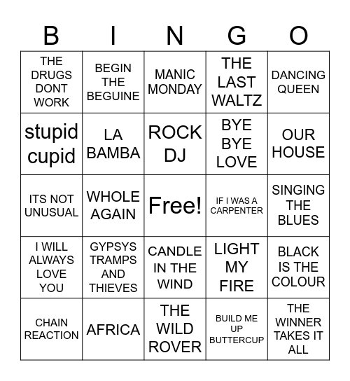 HAPPY AUGUST Bingo Card