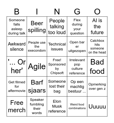 Execut bingo 2025 Bingo Card