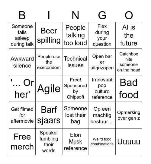 Execut bingo 2025 Bingo Card