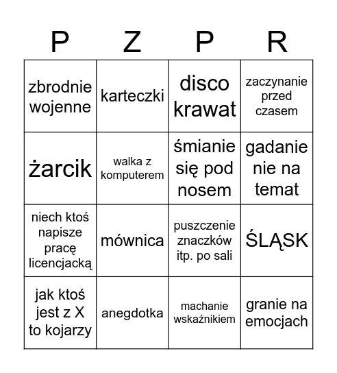 Lesiu Bingo v2 Bingo Card
