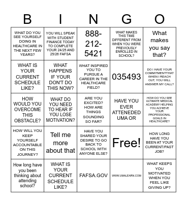 Supreme Bingo Card