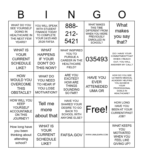 Supreme Bingo Card