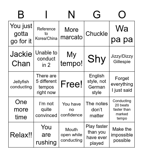 NOI X NOSPR BINGO Card