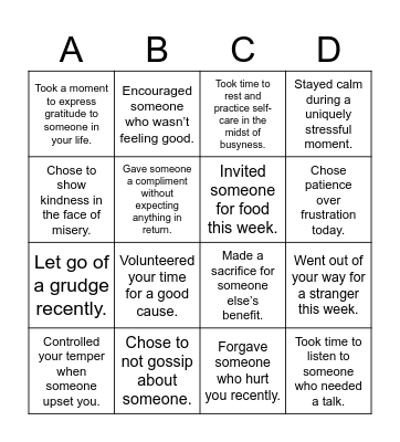Fruit Salad Bingo Card