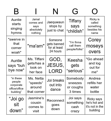 Fraud Up & Funny Up Bingo Card