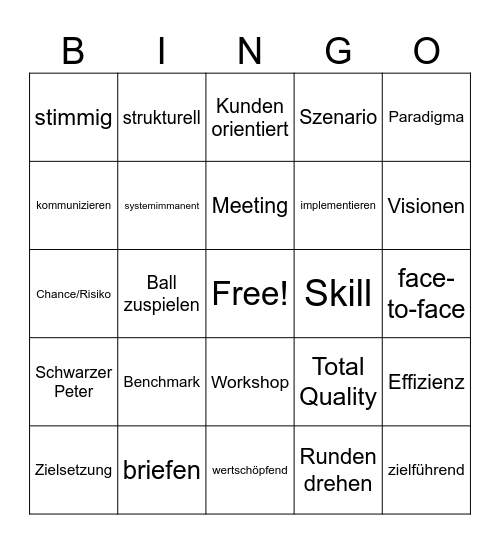 Bullshit Bingo Card
