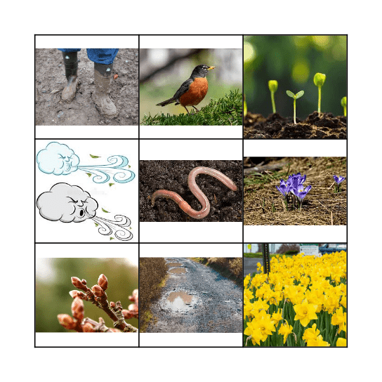 Spring Scavenger Hunt Bingo Card