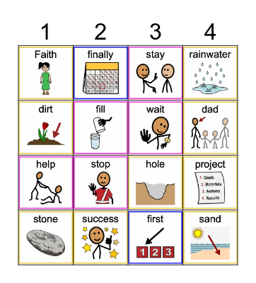 The Rain Garden Project Bingo Card