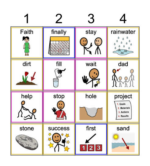The Rain Garden Project Bingo Card
