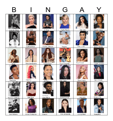 BINGAY: Women's History Month Edition Bingo Card