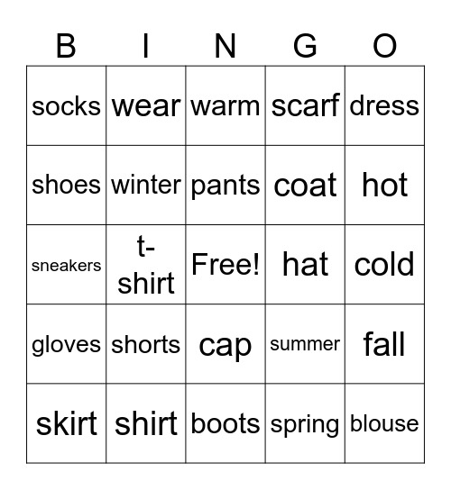 Bingo Card