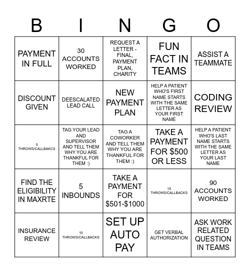 MARS MARCH BINGO Card