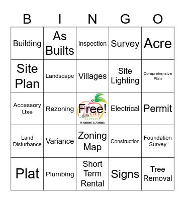 Planning/Zoning/Building Bingo Card