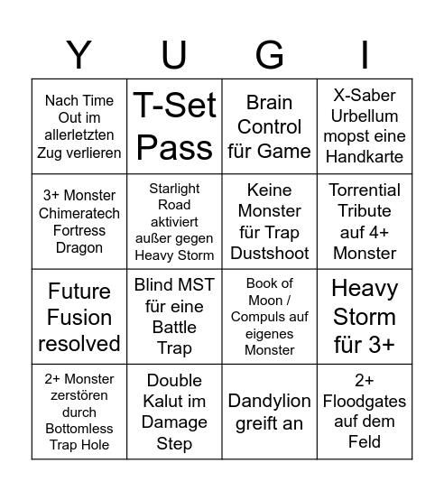 Edison Format Bingo Card