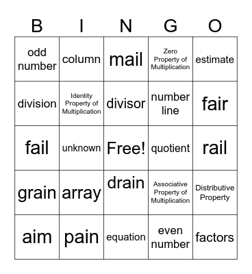AI words Bingo Card