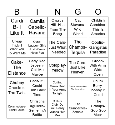 Radio Bingo "C" Section Bingo Card