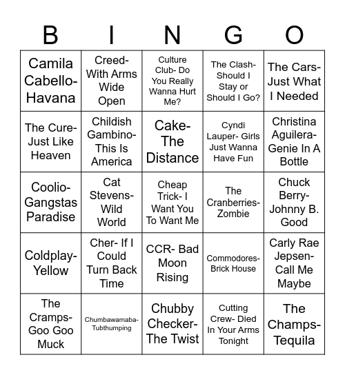 Radio Bingo "C" Section Bingo Card