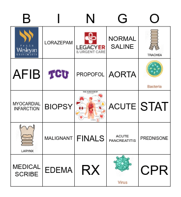 SCRIBE BINGO Card