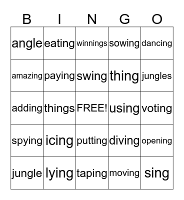 SUMMER FUN! Bingo Card