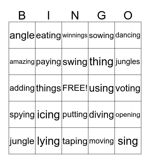 SUMMER FUN! Bingo Card