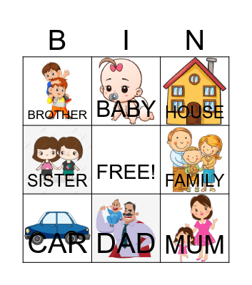 Family Bingo Card