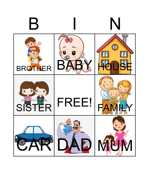 Family Bingo Card