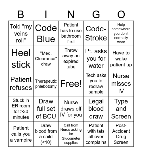 Lab Week Bingo Card