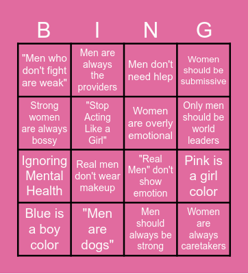 Women's Day Bingo Card