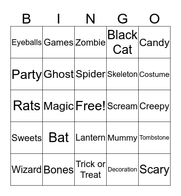 HALLOWEEN Bingo Card