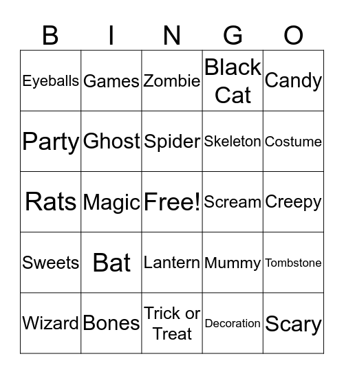 HALLOWEEN Bingo Card