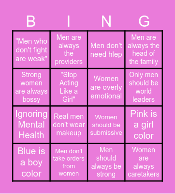 Women's Day Bingo Card