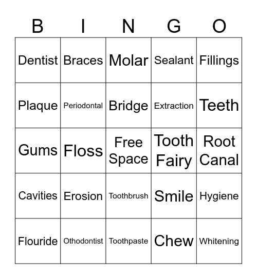 Dental Depot Bingo Card