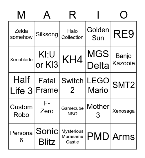 Instant Win: Eternal Darkness Bingo Card