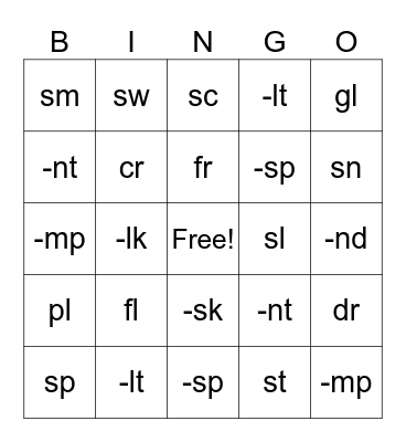 BINGO: SONDAY SYSTEM 1 Bingo Card
