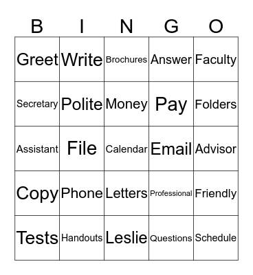 Career Day BINGO  Bingo Card