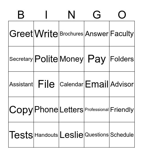 Career Day BINGO  Bingo Card