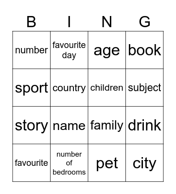 задание 4 Bingo Card