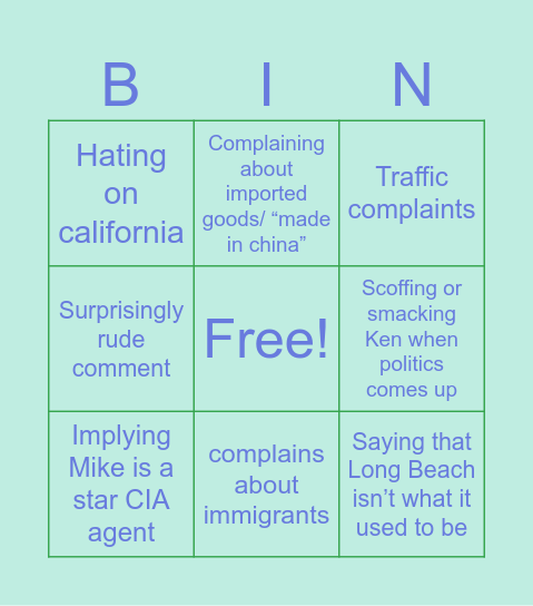 Winne-bingo Card