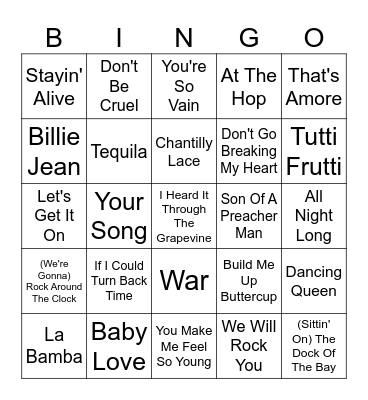 Franklinville Senior Center Bingo Card