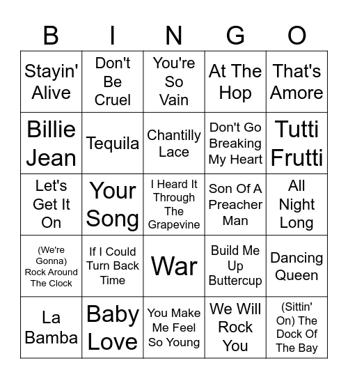 Franklinville Senior Center Bingo Card